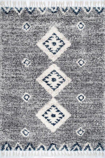 Cairo Moroccan Shaggy Rug - 102 Grey