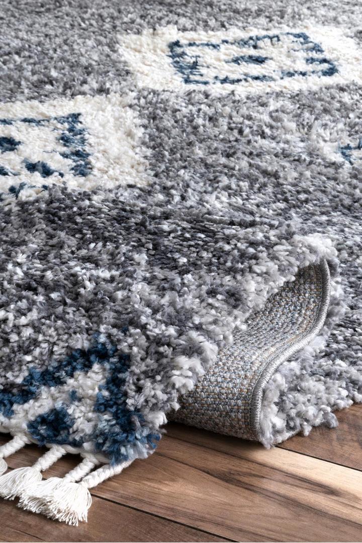 Cairo Moroccan Shaggy Rug - 102 Grey