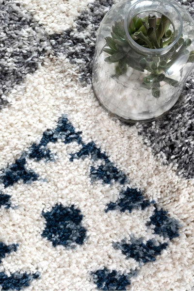 Cairo Moroccan Shaggy Rug - 102 Grey