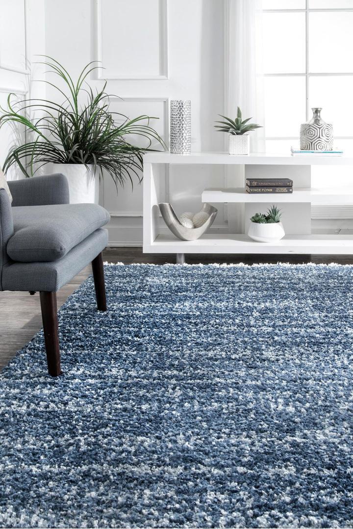 Cairo Moroccan Shaggy Rug - 103 Blue