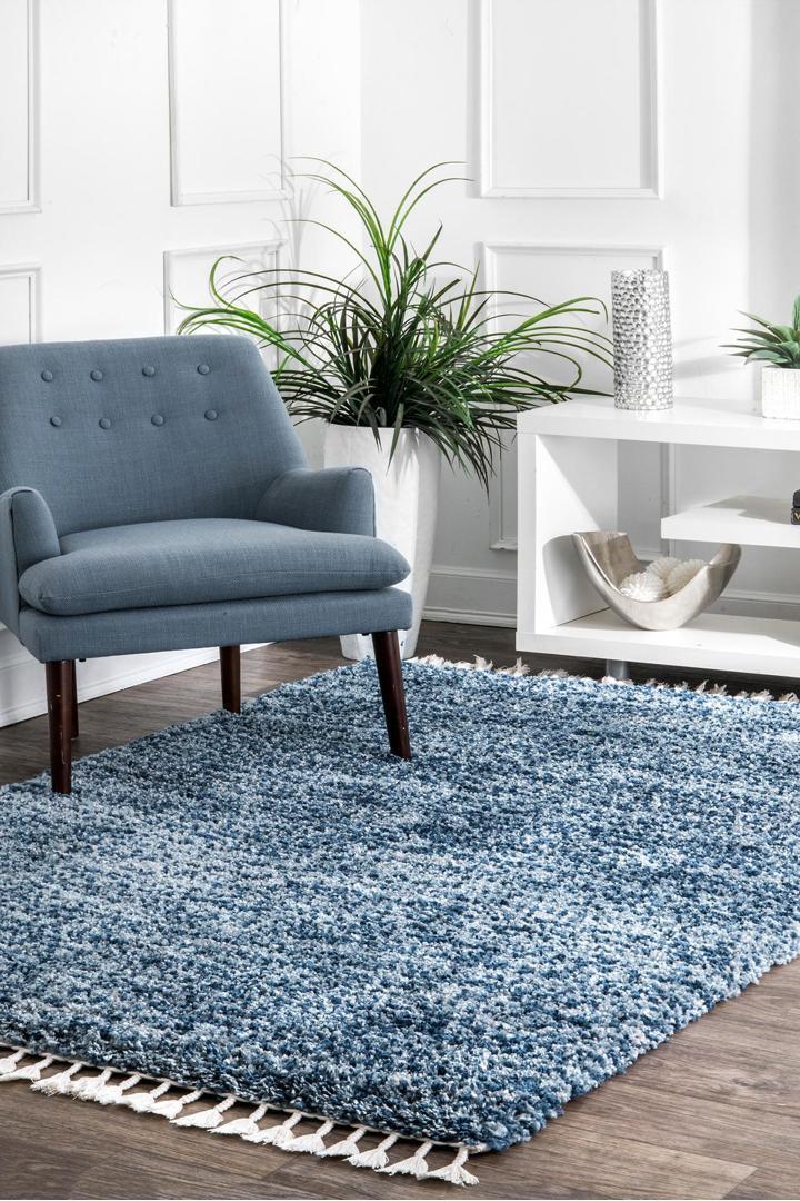 Cairo Moroccan Shaggy Rug - 103 Blue