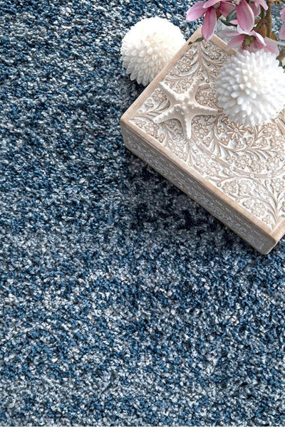 Cairo Moroccan Shaggy Rug - 103 Blue