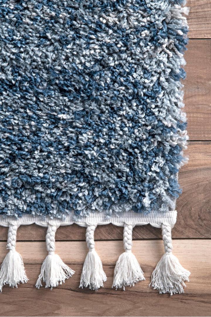 Cairo Moroccan Shaggy Rug - 103 Blue