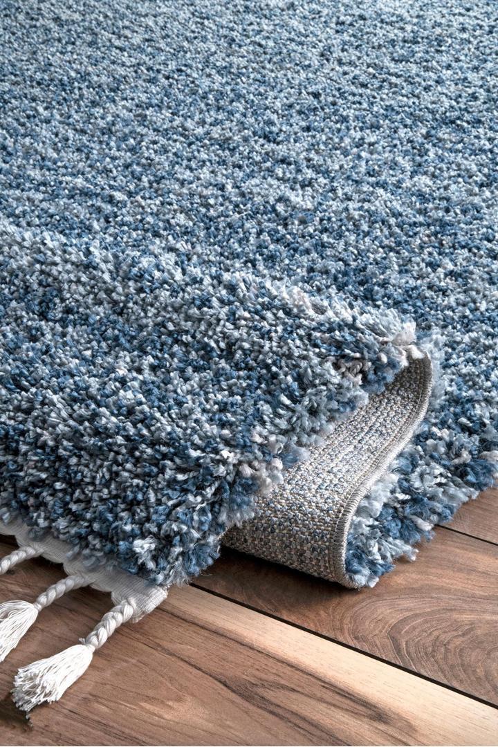 Cairo Moroccan Shaggy Rug - 103 Blue