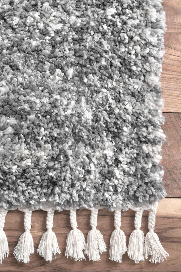 Cairo Moroccan Shaggy Rug - 104 Grey