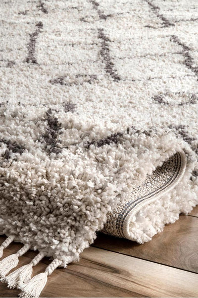 Cairo Moroccan Shaggy Rug - 106 Cream