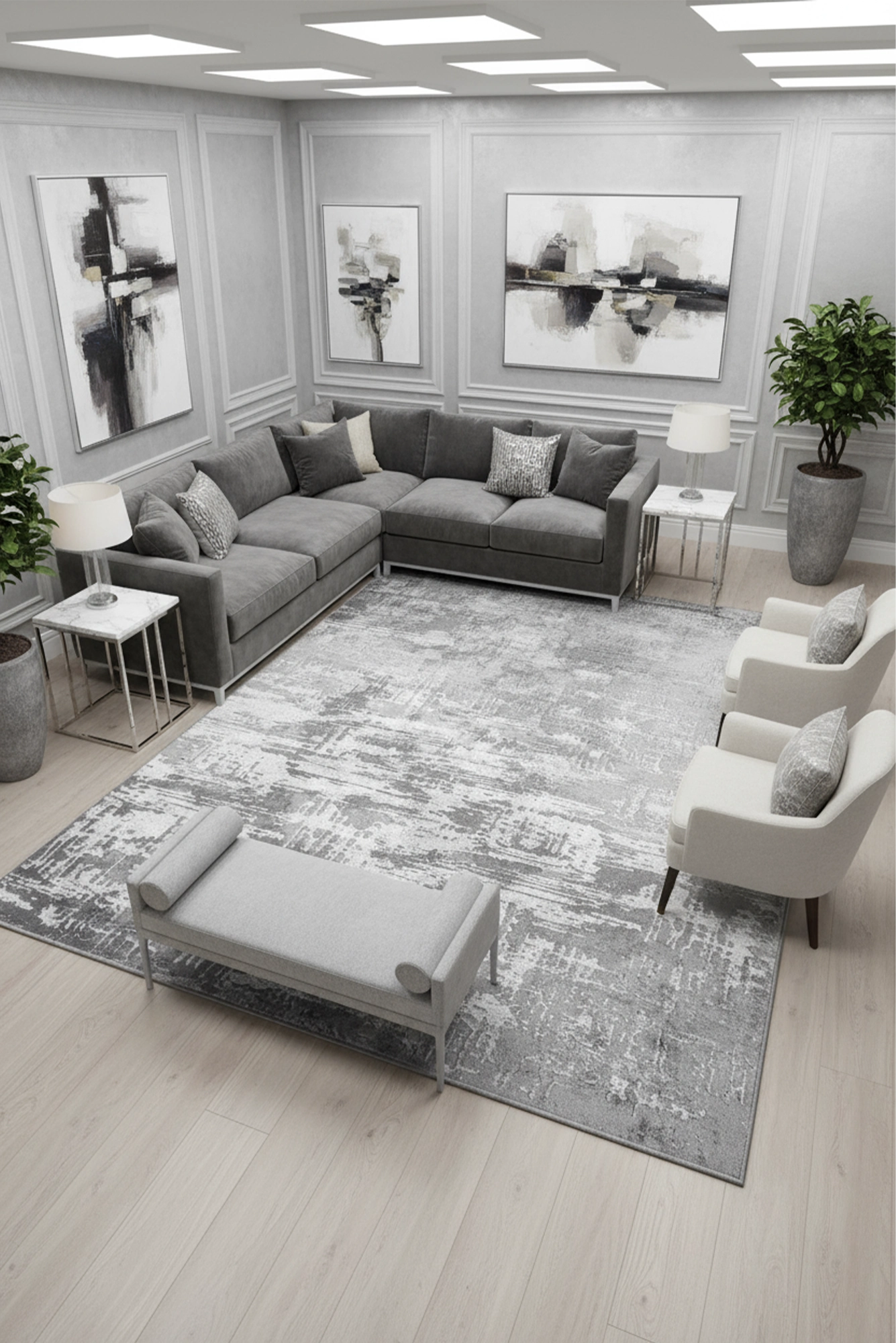 Celeste Distressed Rug - Grey 102