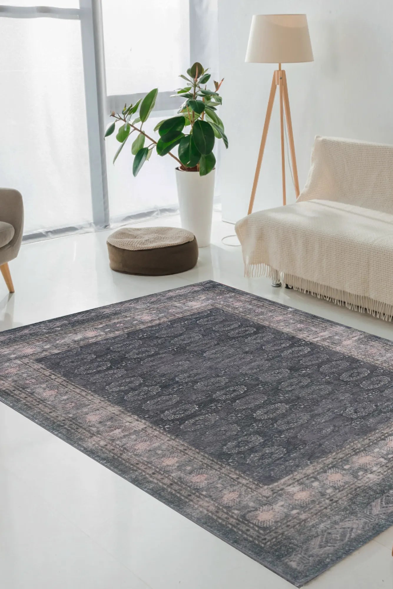 Carolina Contemporary Rug - 131 - Charcoal