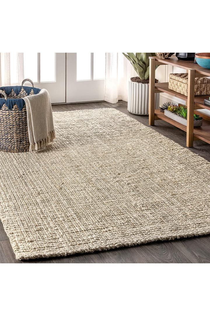 Chunky Bleached Jute Rug - Fringed | Buy Rugs Online | Cyrus Rugs