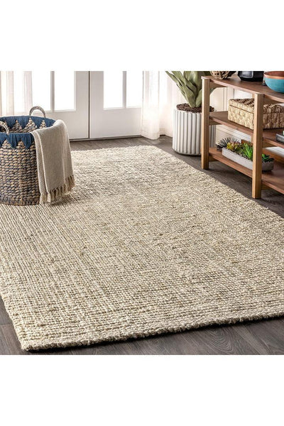 Chunky Jute Rug - 103 Bleached Tucked