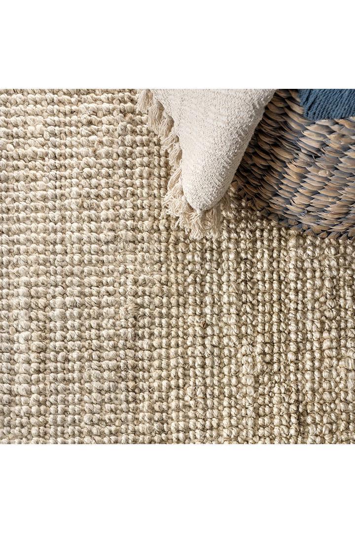 Chunky Bleached Jute Rug - Fringed | Buy Rugs Online | Cyrus Rugs