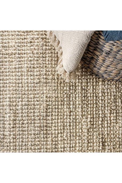 Chunky Jute Rug - 103 Bleached Tucked