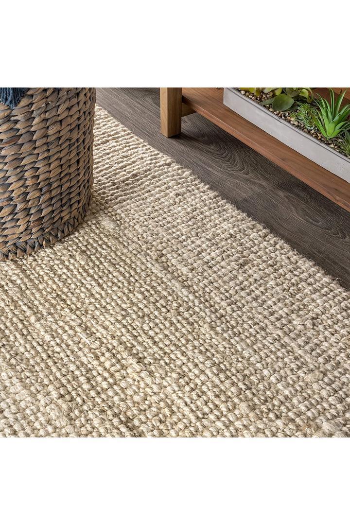 Chunky Bleached Jute Rug - Fringed | Buy Rugs Online | Cyrus Rugs
