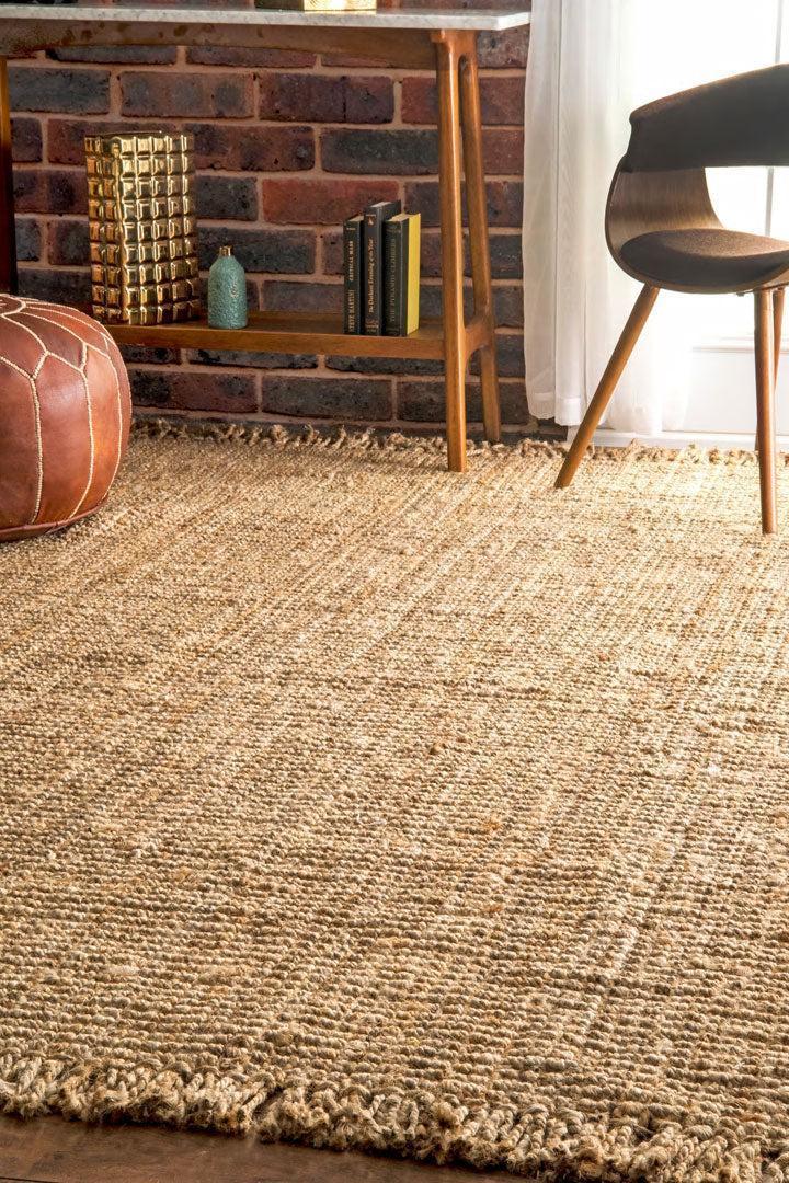 Very Chunky Rug Chunky Natural Jute Rug - Fringed | Buy Rugs Online | Cyrus Rugs