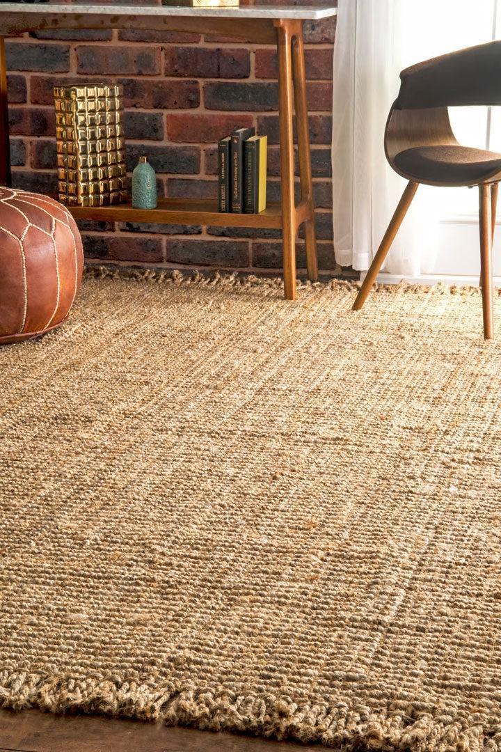 Chunky Jute Rug - 109 Natural Fringed