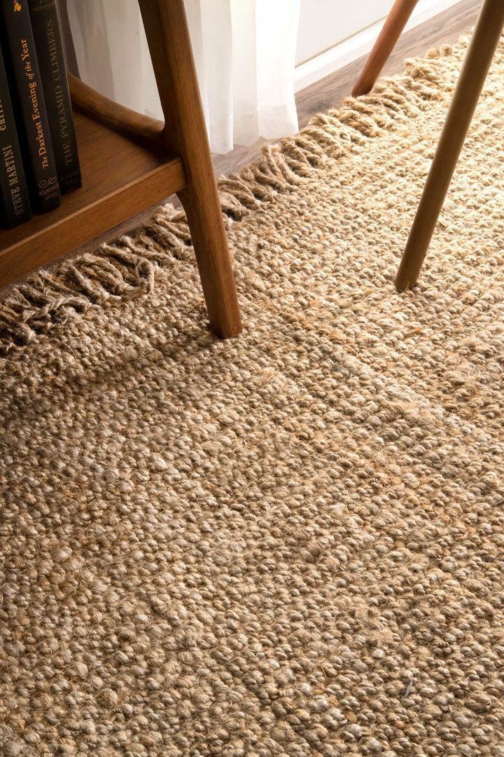 Chunky Jute Rug - 109 Natural Fringed