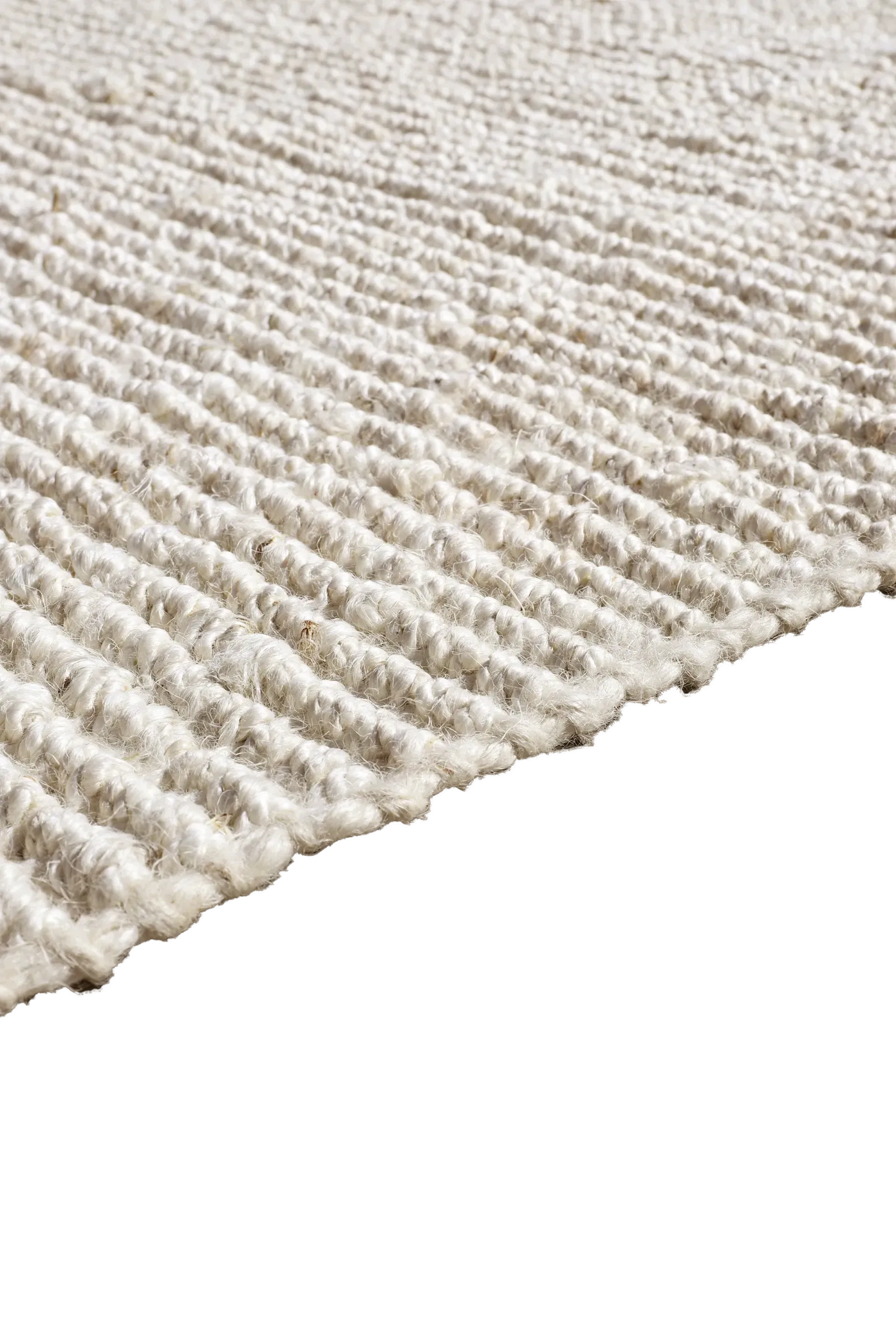 Chunky Jute Rug - 102  Bleached Fringed