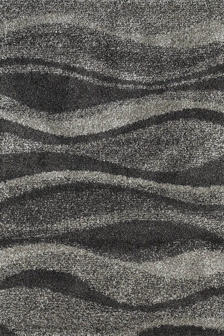 Coco Wavy Shaggy Rugs - 108 Charcoal