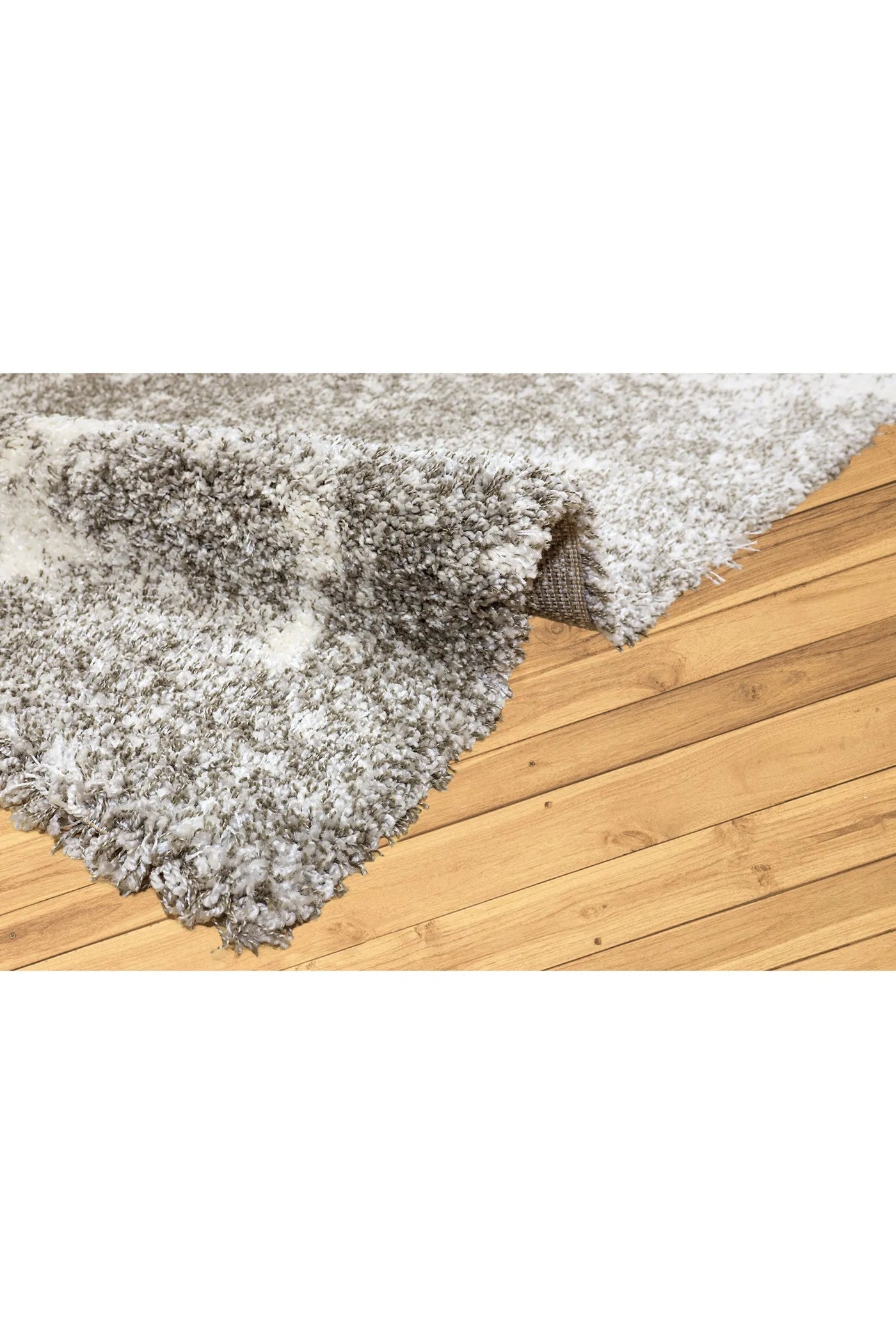 Coco Abstract Shaggy Rug - 101 Grey