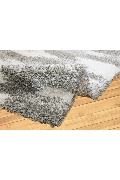 Coco Abstract Shaggy Rug - 103 Grey