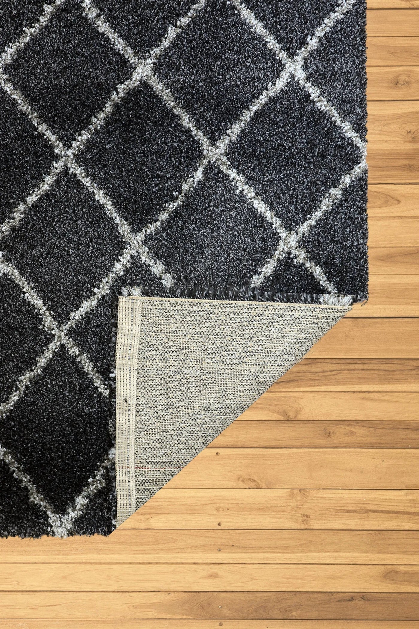 Coco Diamond Pattern Shaggy Rug - 90K | Buy Rugs Online | 285x200cm ...