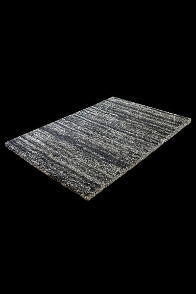 Coco Striped Shaggy Rug - 107 Charcoal