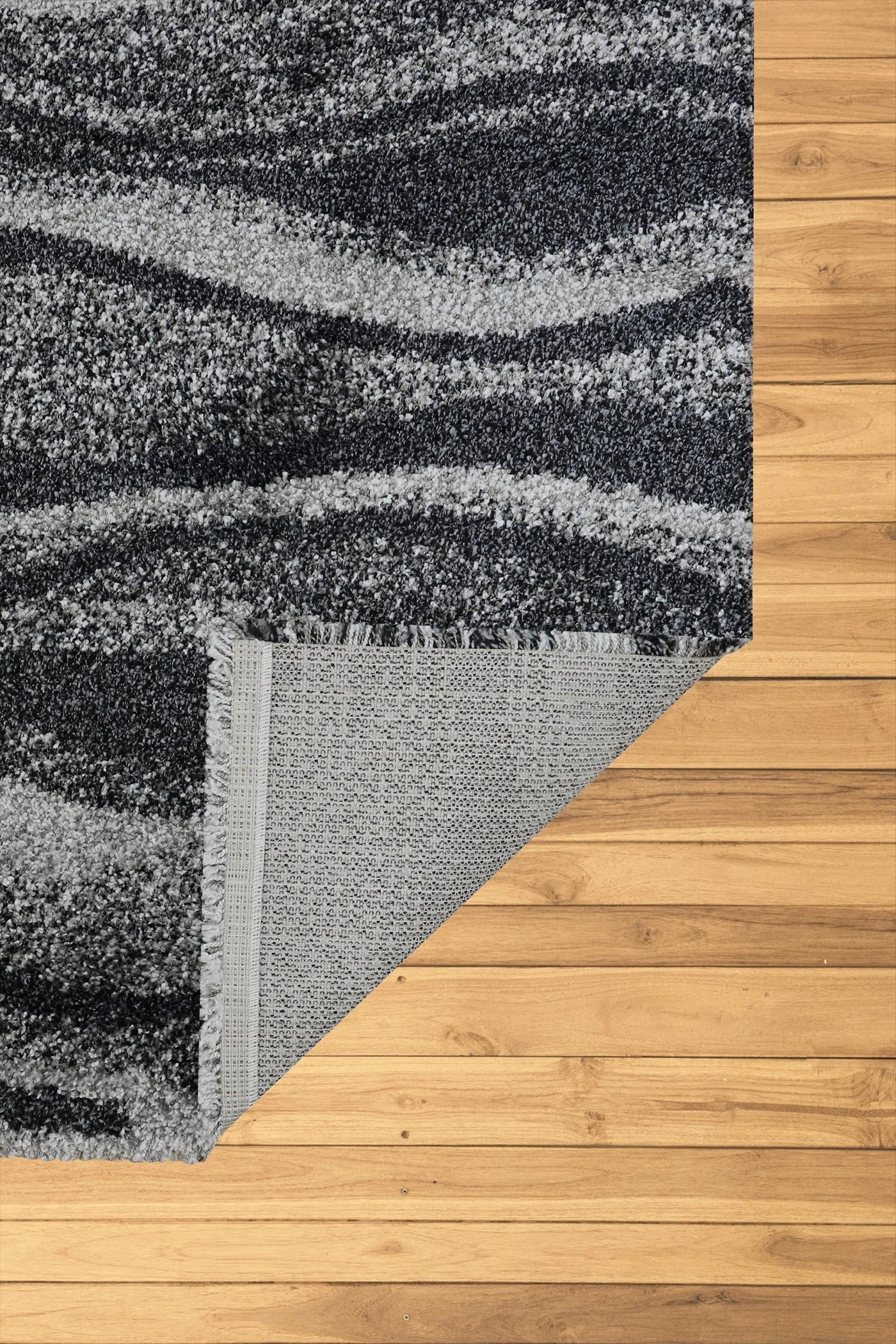 Coco Wavy Shaggy Rugs - 108 Charcoal