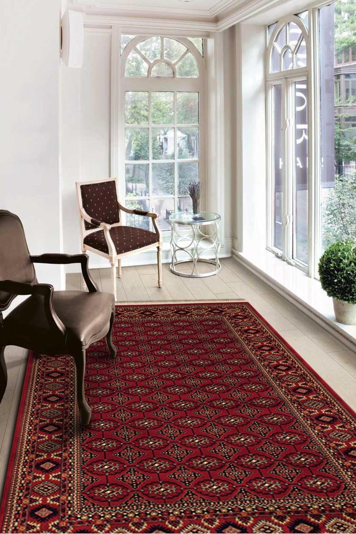 Afghan Traditional Geometric Rug - 344-Red | Buy Rugs Online | Cyrus Rugs