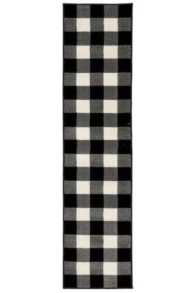 Alberto Grid Rug - 103 Black