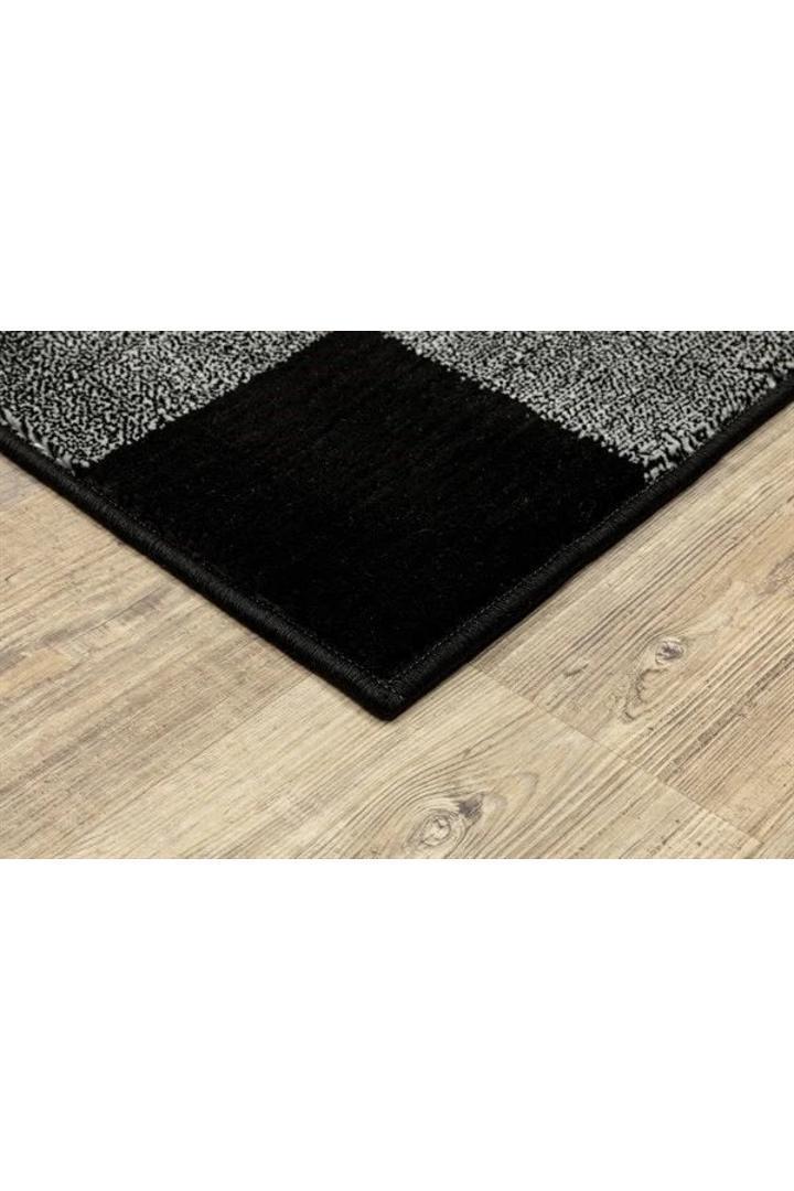 Alberto Grid Rug - 103 Black