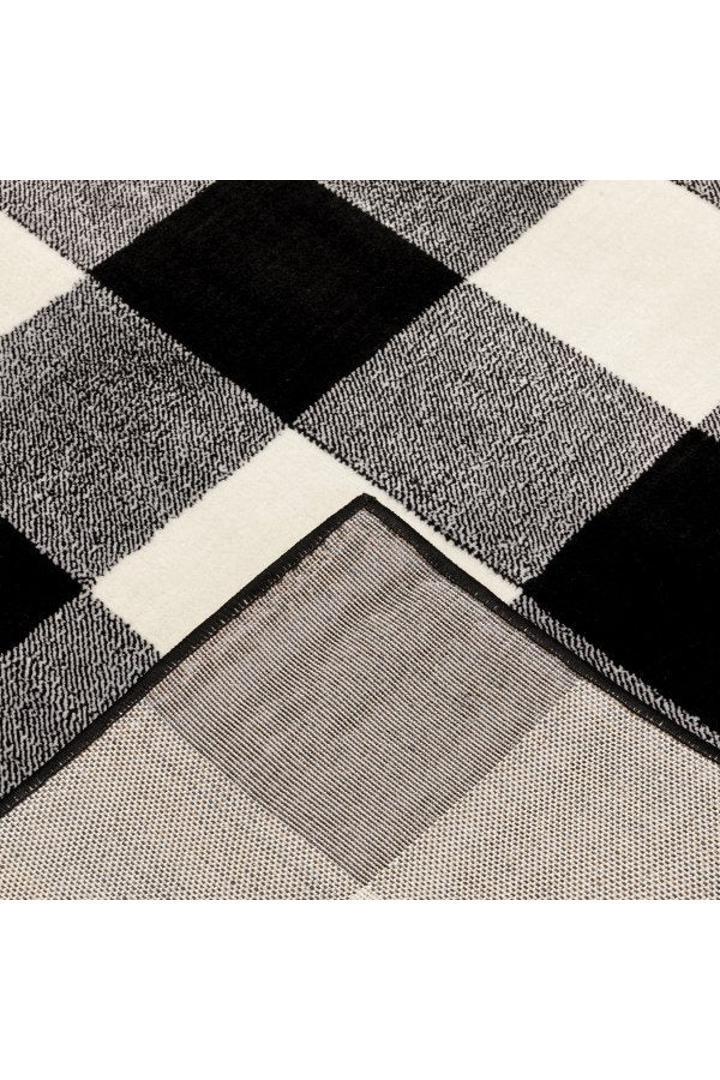 Alberto Grid Rug - 103 Black