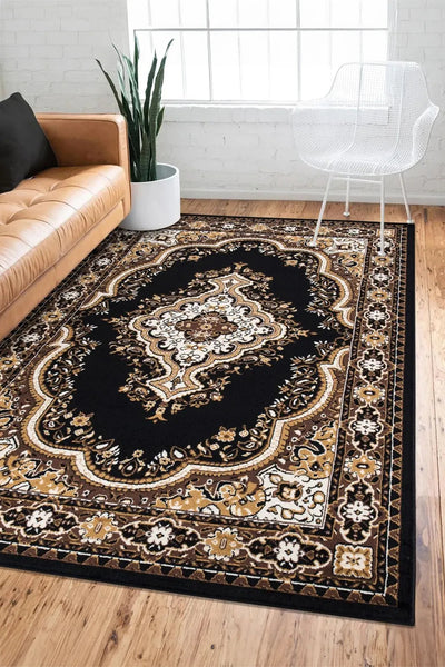 Tokyo Traditional Rug - Black 118