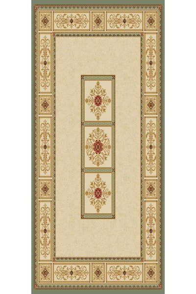 Crown Traditional Medallion Rug - 107 Green