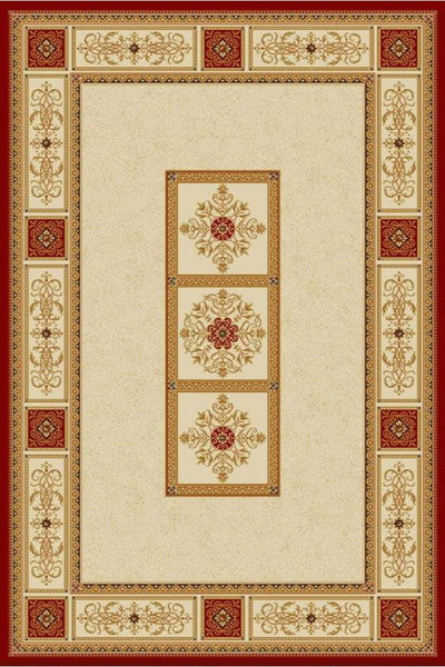 Crown Traditional Medallion Rug - 109 Red