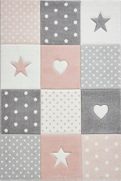 cute pastel childrens rugs buy kids soft plush budget carpets pink grey cream