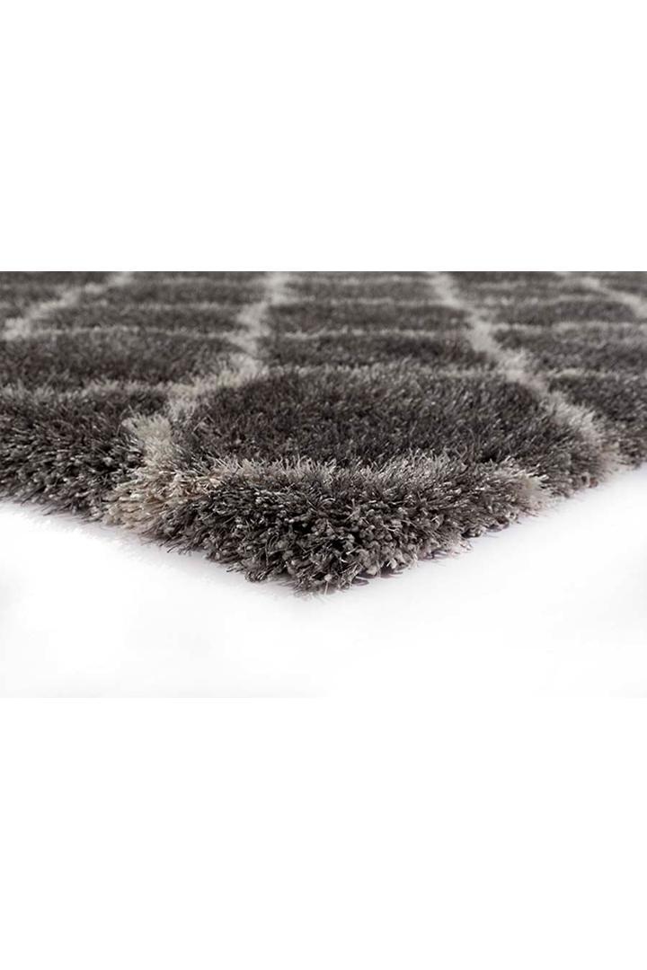 Darwin Trellis Shaggy Rug - 128 Grey