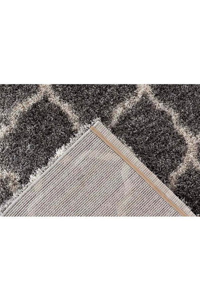 Darwin Trellis Shaggy Rug - 128 Grey