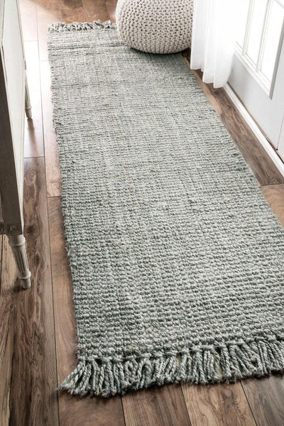 Chunky Jute Rug - 105 Dyed Fringed