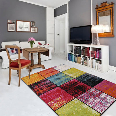 Esatto Abstract Brush strokes Rug - 117 Multicolours