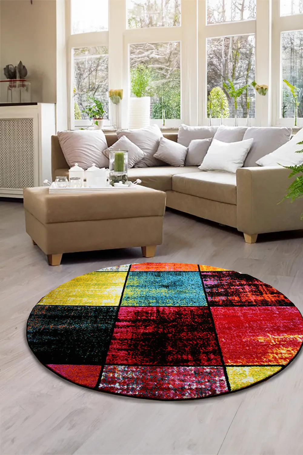 Esatto Abstract Brush strokes Rug - 118 Multicolours