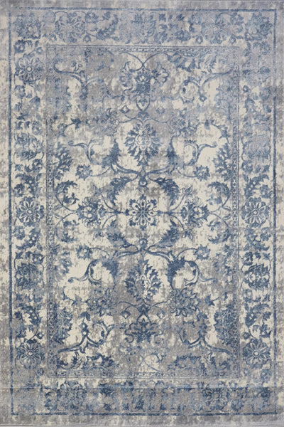 Toronto Contemporary Floral Rug - 103 Blue