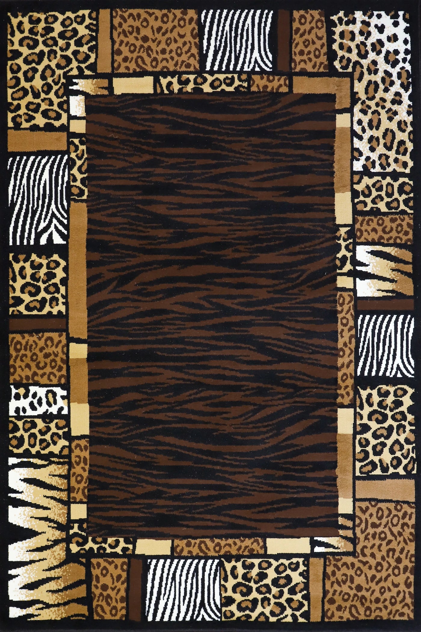 Gino Border Rug - 105 Brown