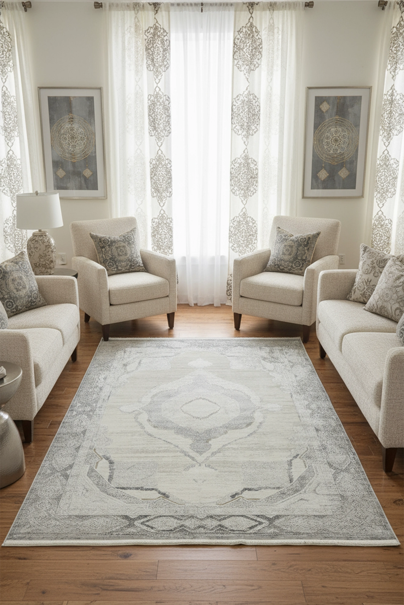 Fusion Embossed Rug - 105 Grey