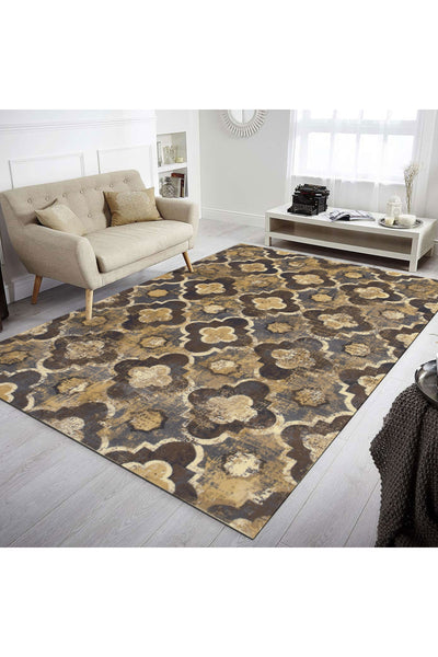 Ellie Contemporary Rug - 115 Brown