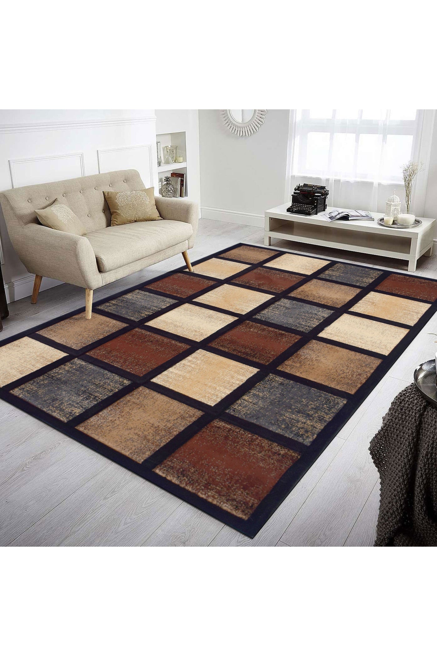 Ellie Contemporary Rug - 105 Brown