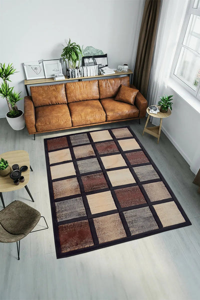 Ellie Contemporary Rug - 105 Brown