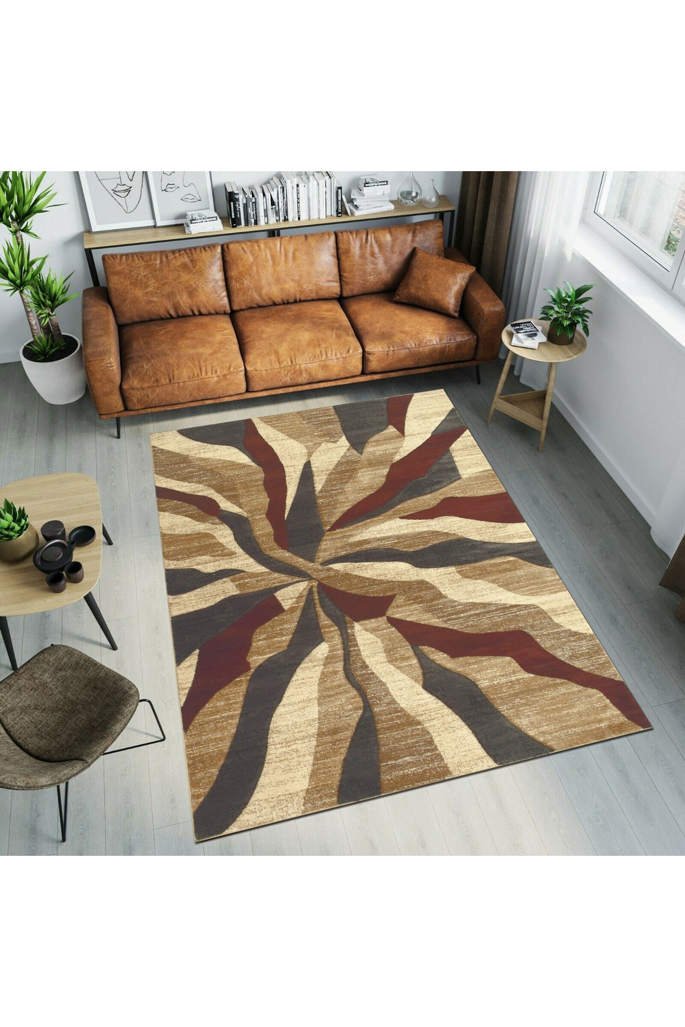 Ellie Retro Rug - 101 Brown