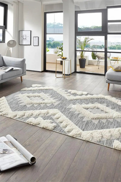 Elizabeth Geometric Rug - 101 Grey