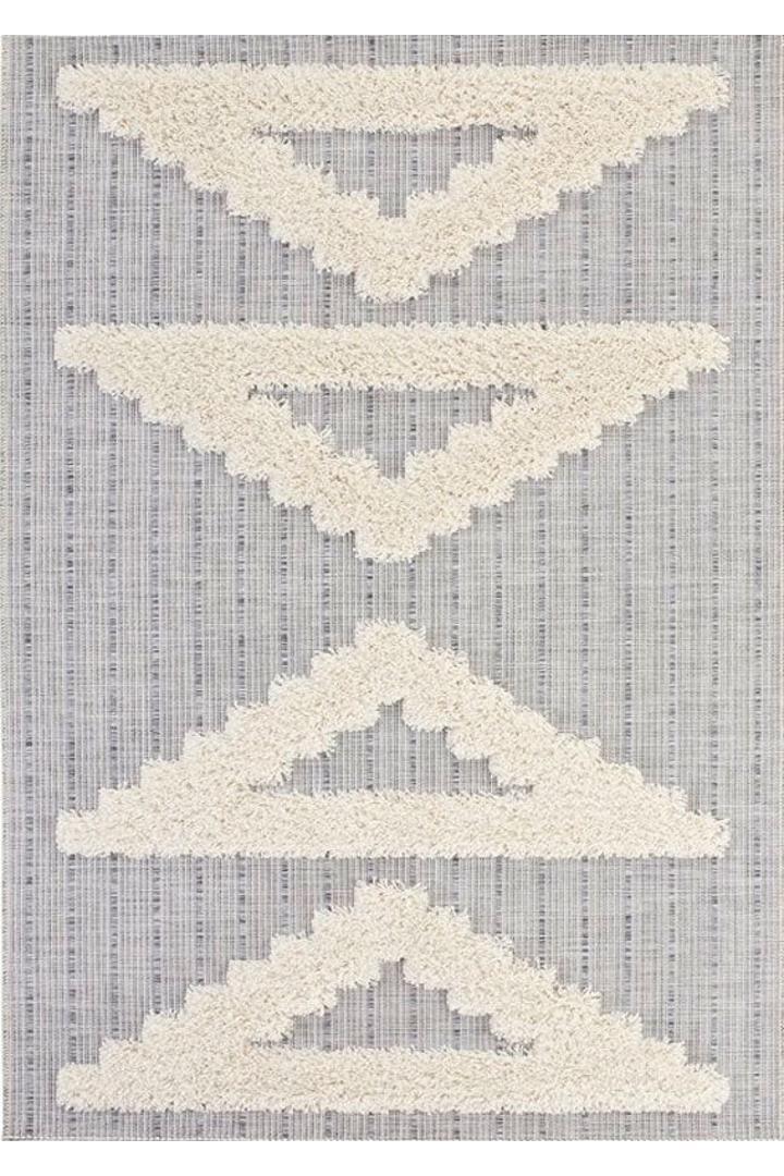 Elizabeth Geometric Rugs - 9056-Cream-Black | Buy Rugs Online | Cyrus Rugs
