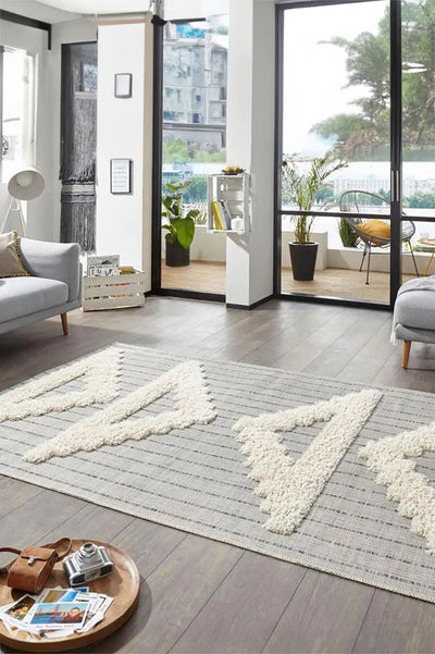 Elizabeth Geometric Rug - 102 Grey